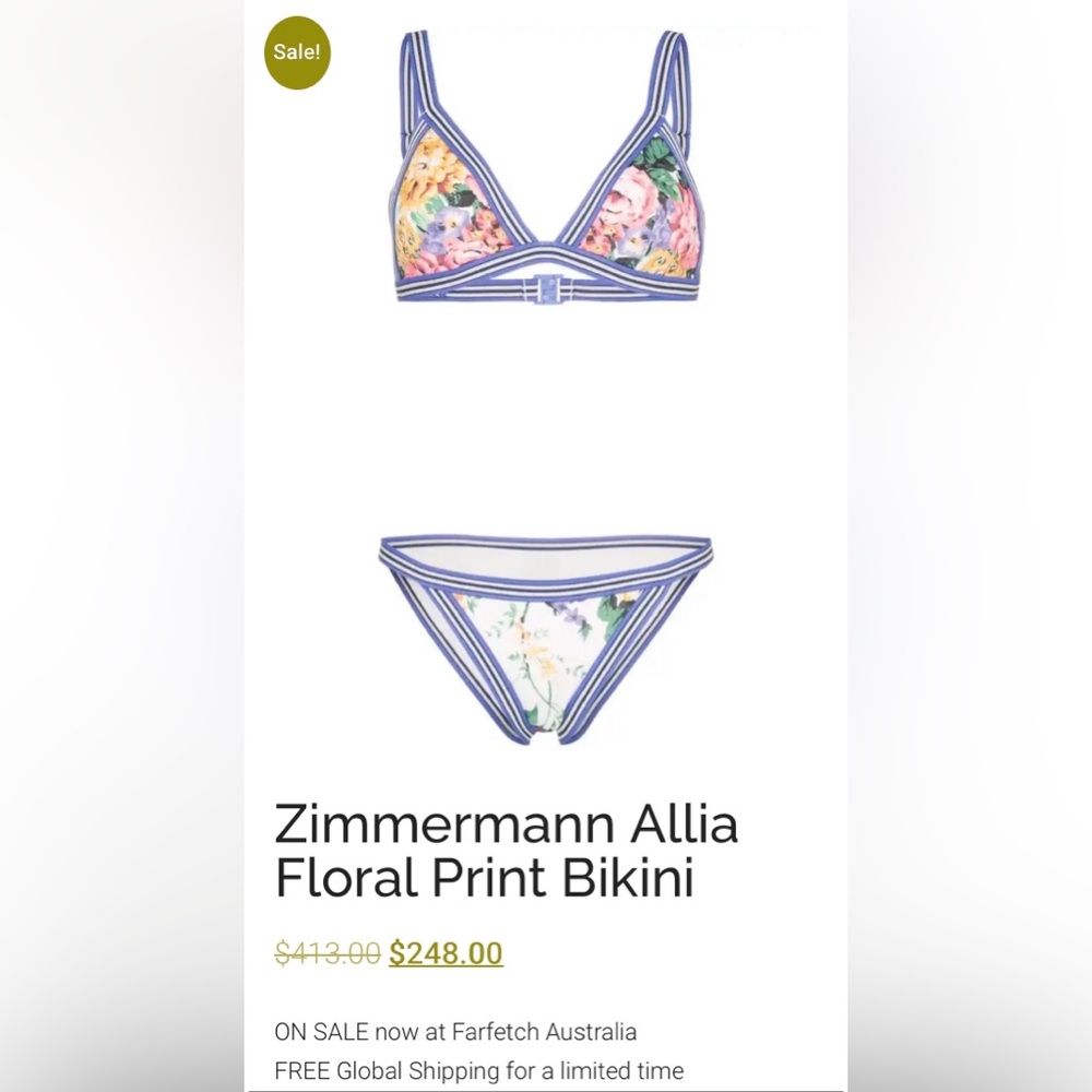 Zimmermann Allia Floral Bikini